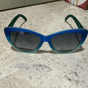 Blue and Green Cat-Eye Sunglasses